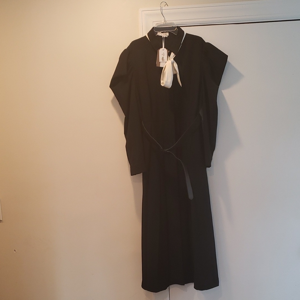 Chic Long Sleeve Black Dress